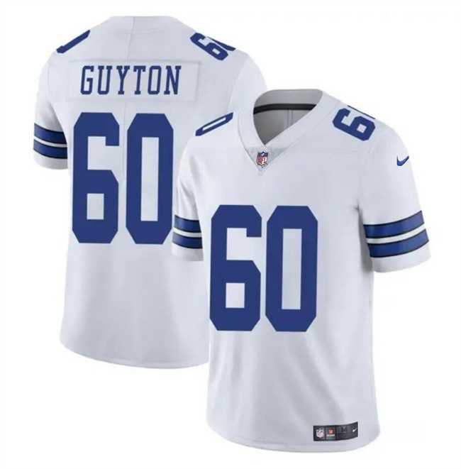 Men & Women & Youth Dallas Cowboys #60 Tyler Guyton White 2024 Draft Vapor Untouchable Limited Stitched Jersey->dallas cowboys->NFL Jersey